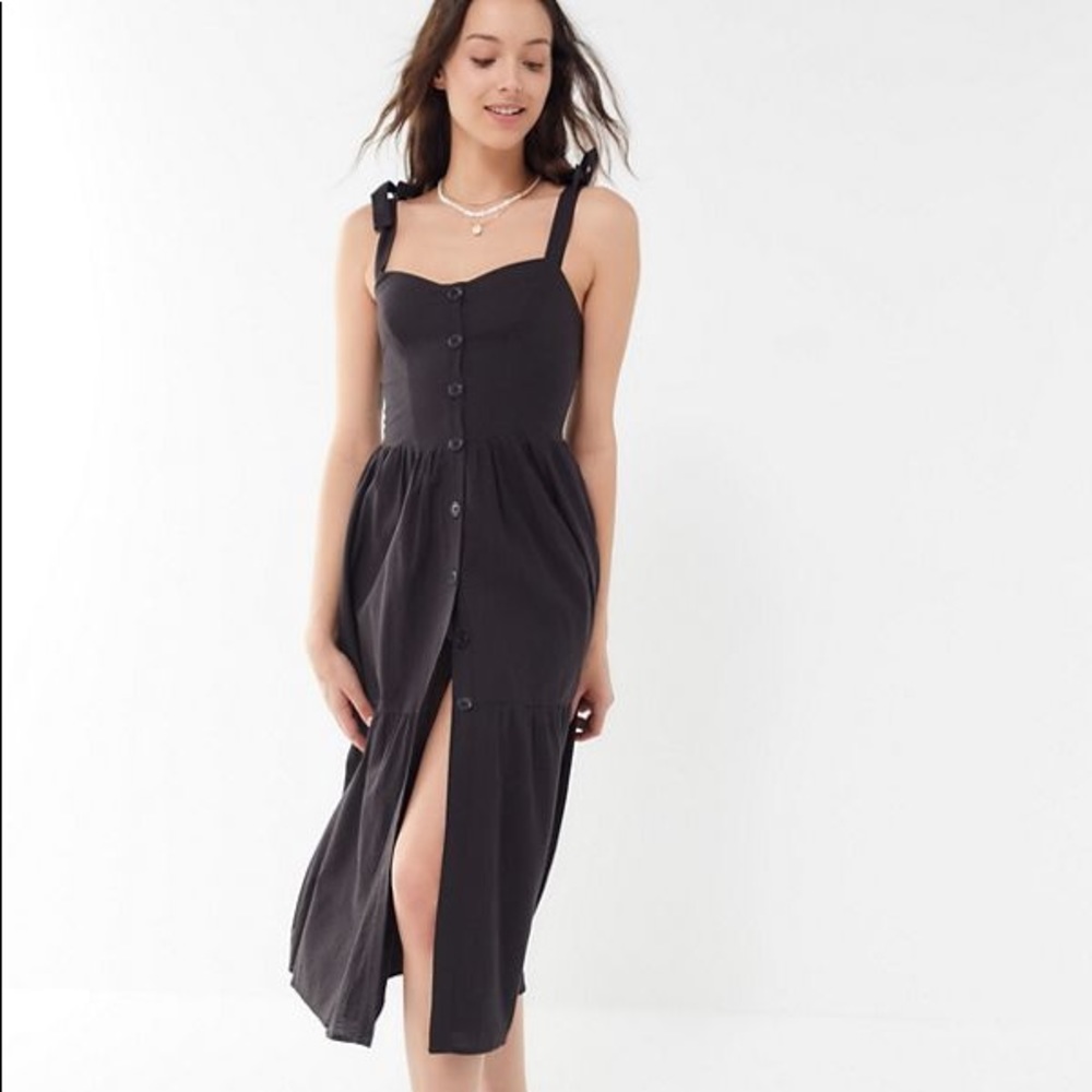 UO tie shoulder midi dress